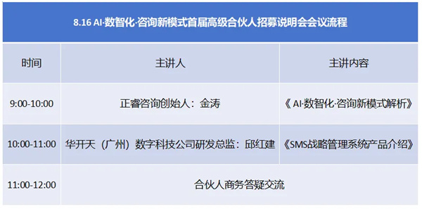 AI·數(shù)智化·咨詢新模式首屆高級(jí)合伙人招募說(shuō)明會(huì)震撼來(lái)襲！